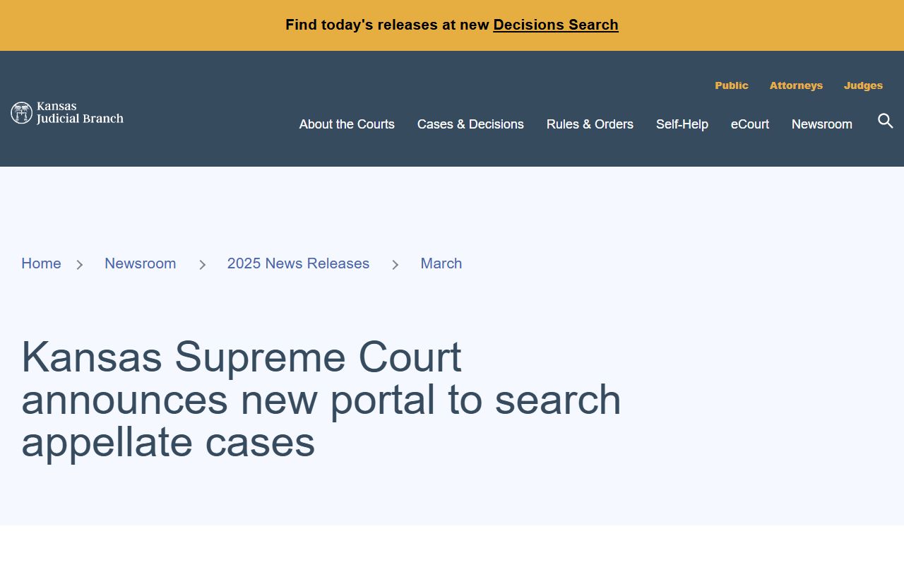 Russell County court dockets Kansas appellate case search source