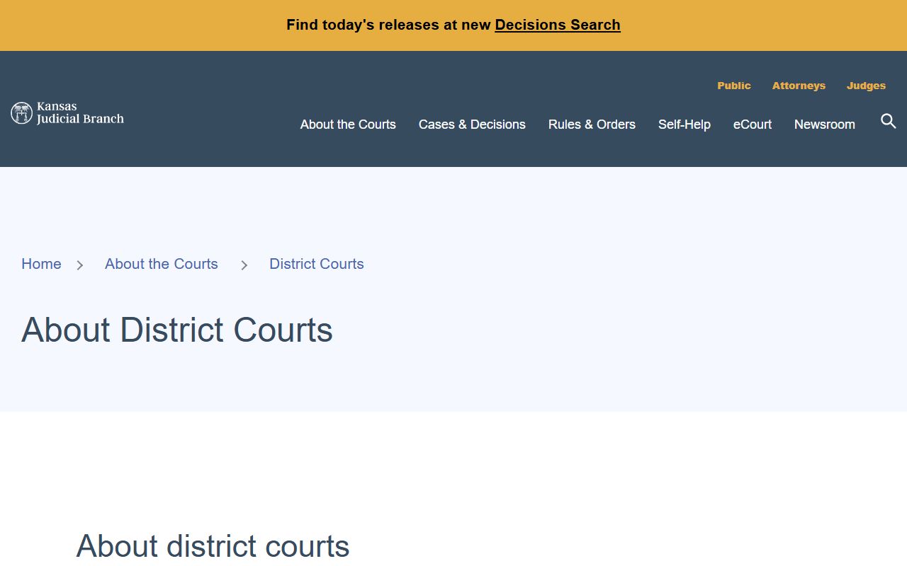 Russell County District Court records in the Kansas District Court system
