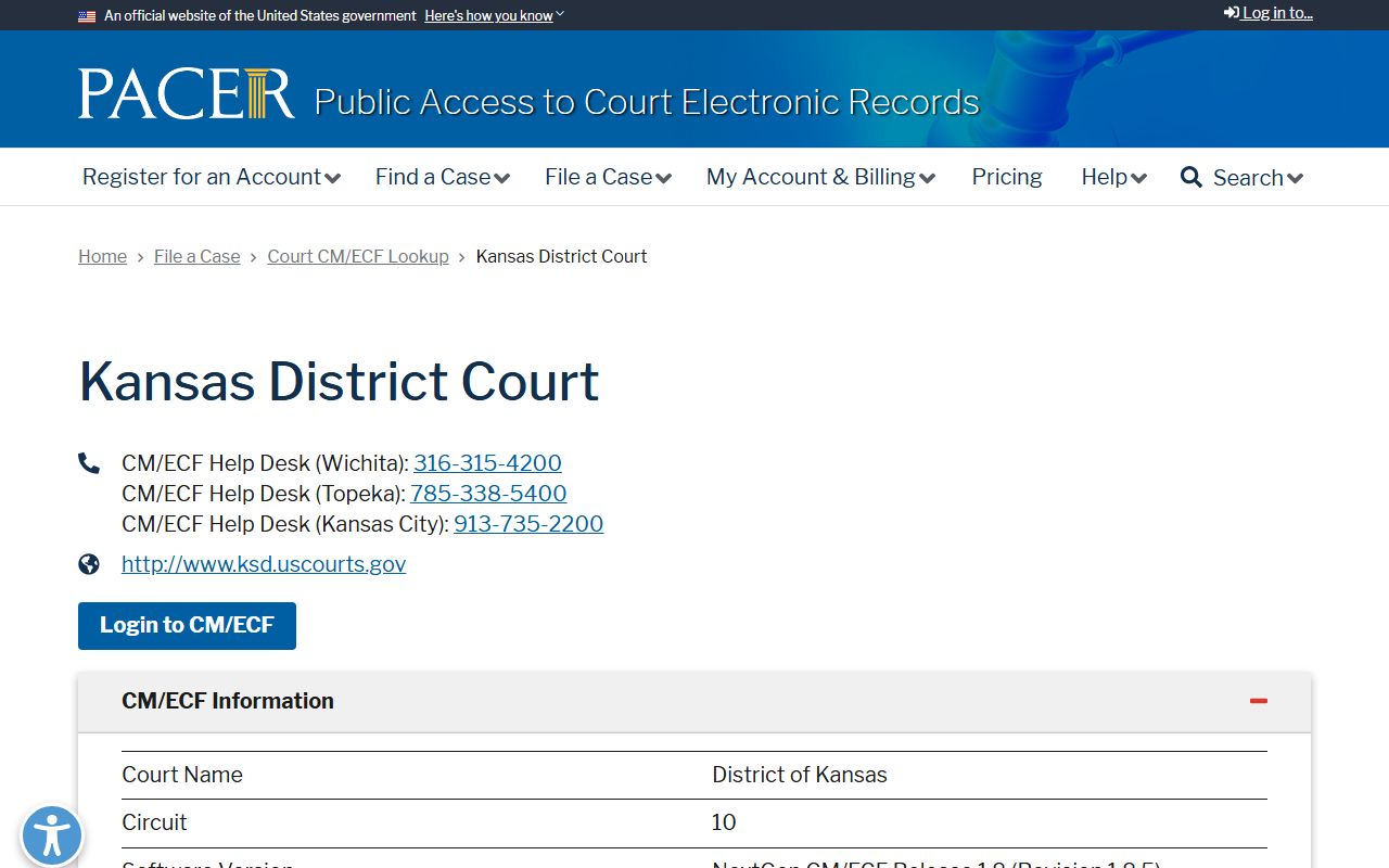 Russell County District Court records distinguished from PACER District of Kansas records