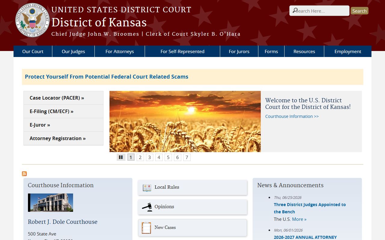 Russell County District Court records contrasted with federal district court records
