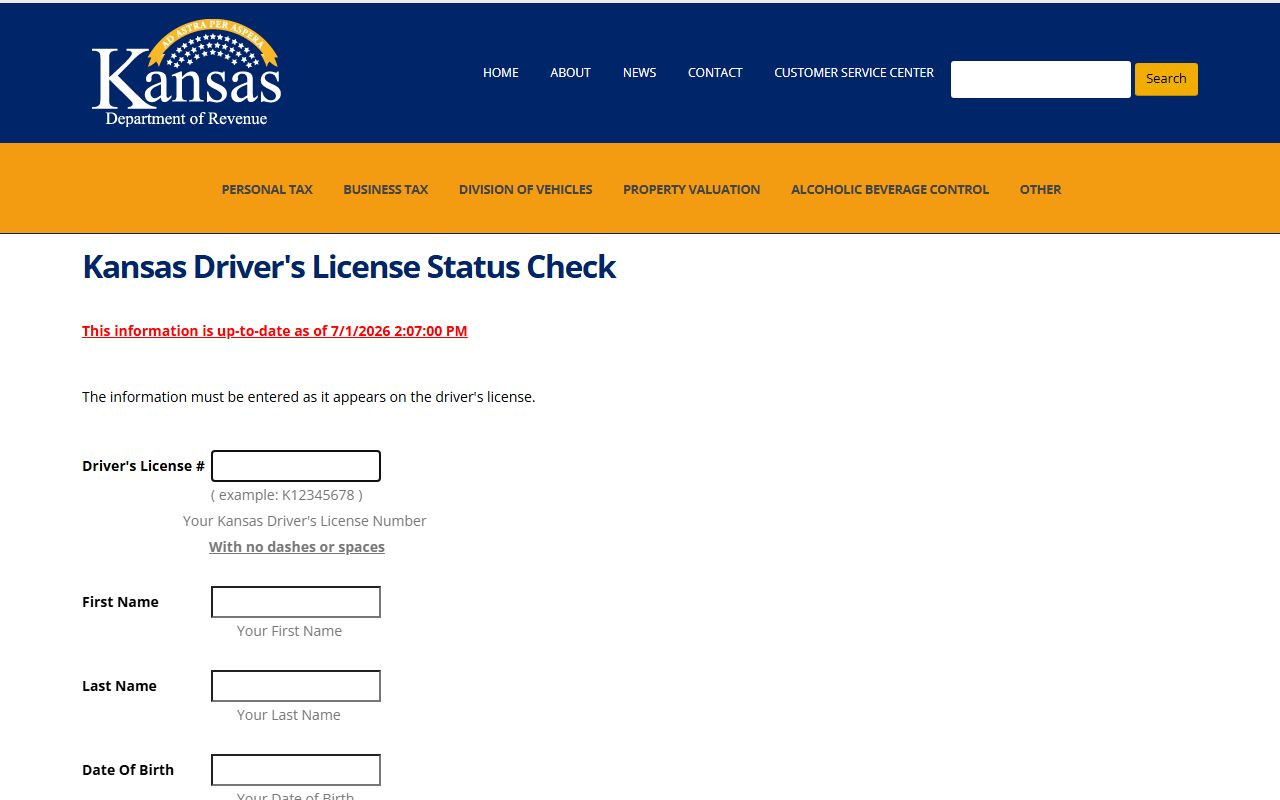 Russell County traffic court records and Kansas driver license status check